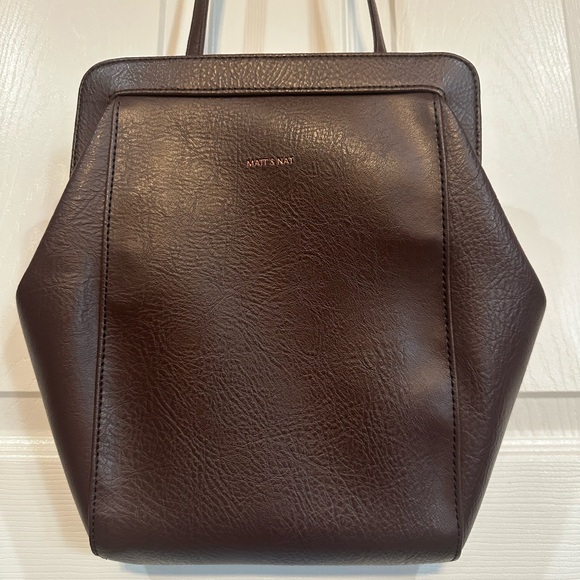 Matt & Nat Handbags - Matt & Nat Vegan Leather Brown Crossbody Purse Bag